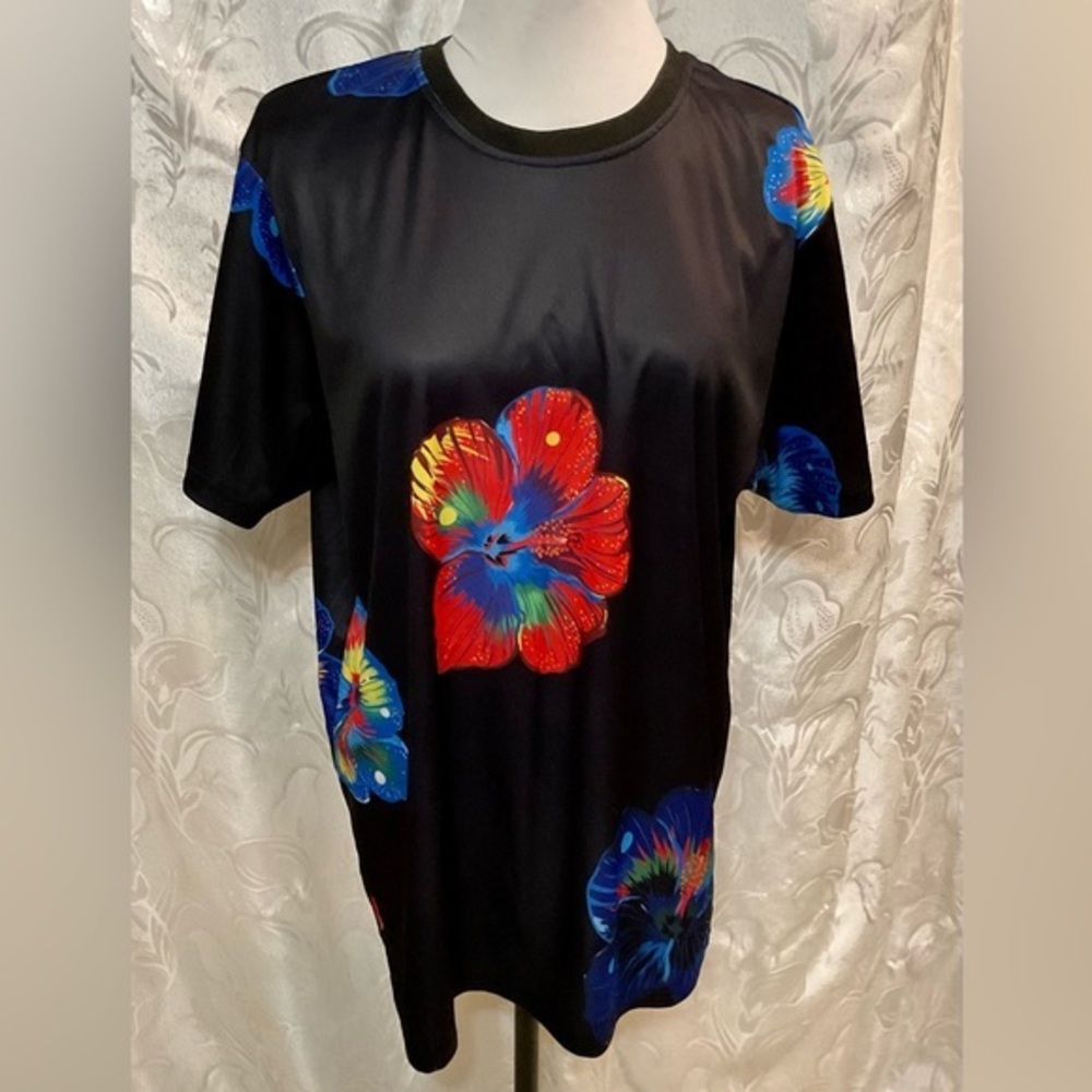 Super Shine Gard by Drill Black Floral Shirt